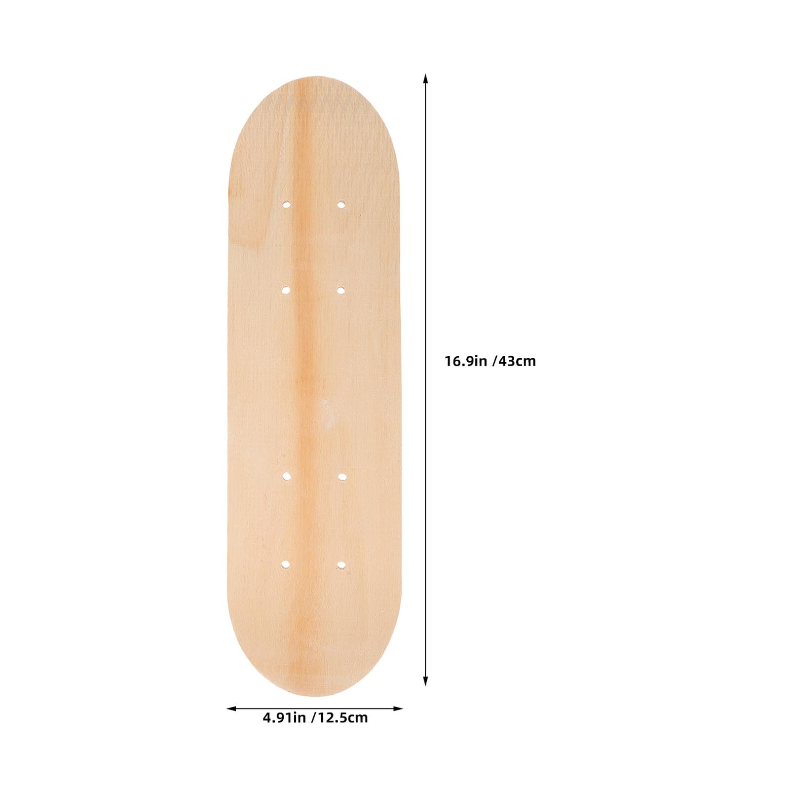 PRETYZOOM Tablas de Skate de Madera sin Terminar 7 Capas Beige 3 Piezas