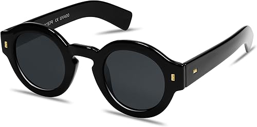 Miniatura 2 de VANLINKER Gafas de sol polarizadas redondas vintage para mujeres y hombres, gafas de sol circulares retro VL9743