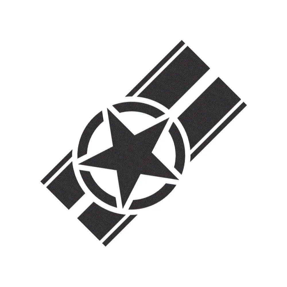 Bertdcx Carbon Fiber Auto Accessory Car Hood Cover Sticker Pentagram Style Vinyl Decals Accessories(Carbon Fiber)