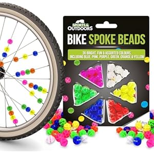36 Pcs Colorful Bike Spoke Beads | Kids Bicycle Wheel Decorations | Easy Clip-on Plastic Spokey Dokeys for Boys & Girls (Multicolor)
