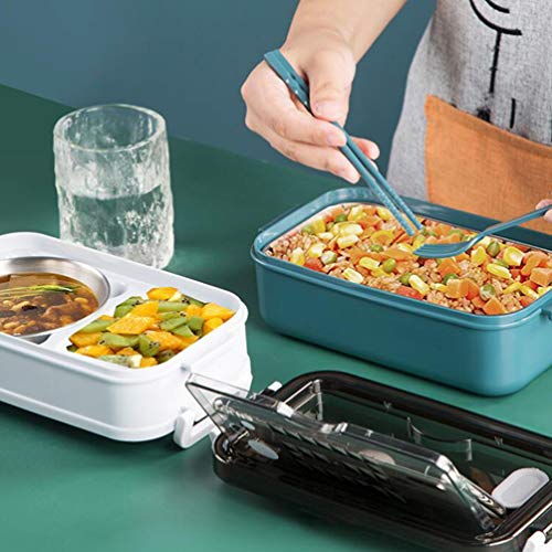 UPKOCH Aço Inoxidável Lunch Box Food Container Bento Box Com Tampa Transparente Portátil para Piquen