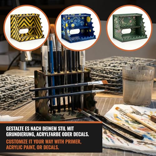 PROSCALE Pinselhalter & Werkzeug-Organizer für Modellbau, Tabletop & Kunst Pinselständer für Tisch-Setup Ordnung & schneller Zugriff