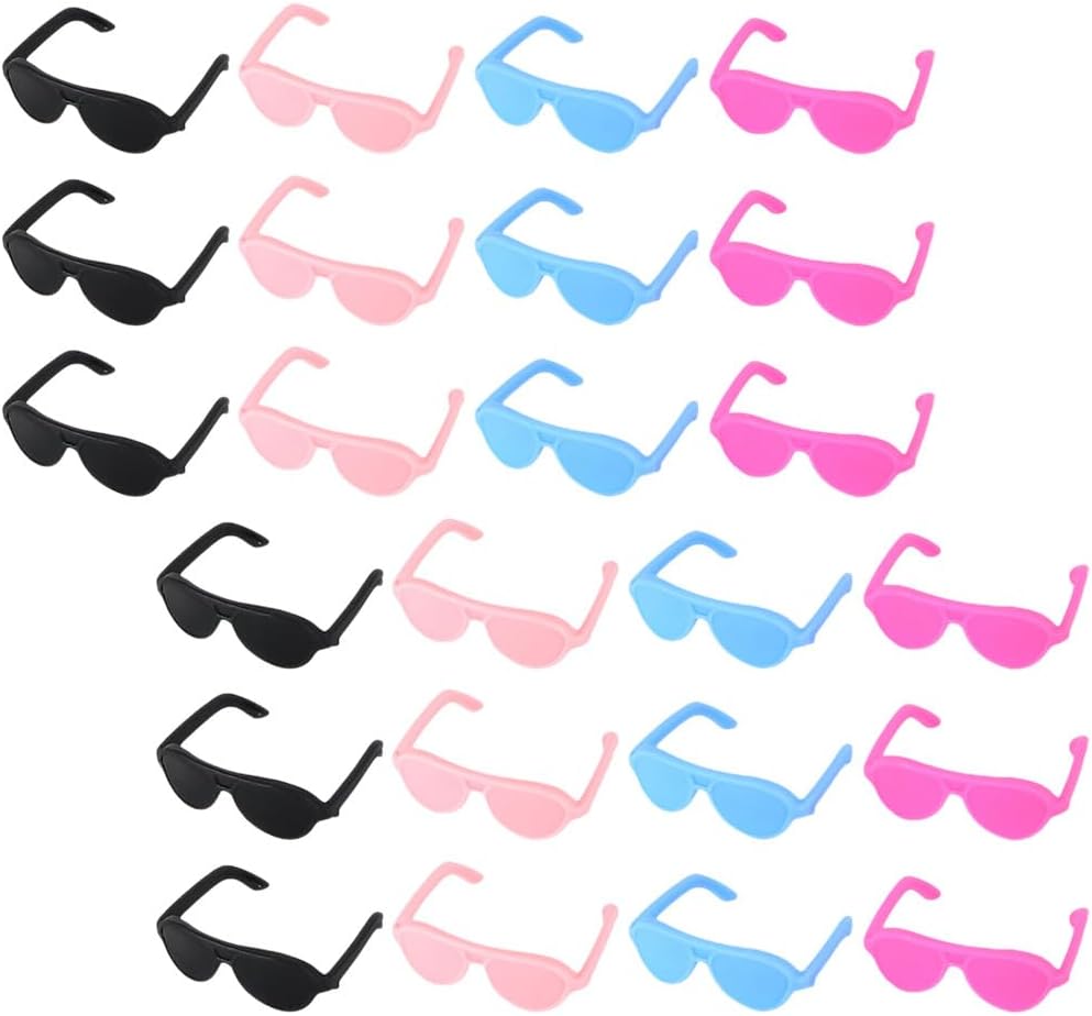 NUOBESTY Doll Dress up Mini Sunglasses for Crafts Miniature Dollhouse Accessories 1.18 Inch Trendy Doll Eyewear Kids Play Toy