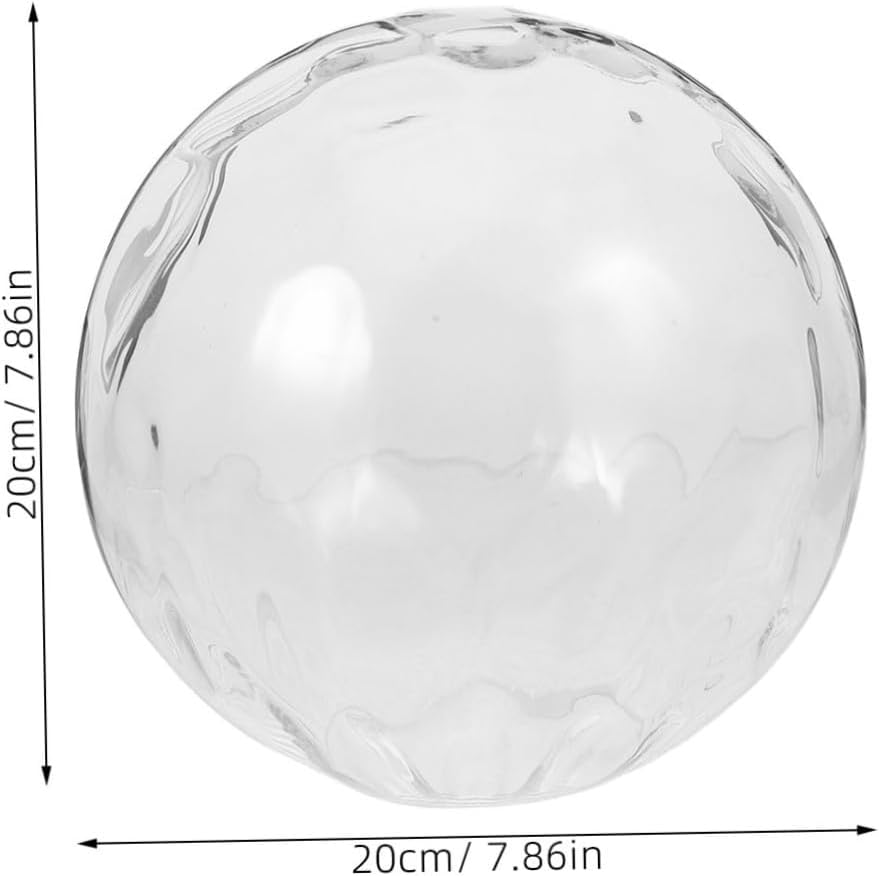 STOBAZA Clear Round Glass Lampshade for Ceiling and Table Lamps Globe Replacement for Pendant Lights and Chandeliers Soft Uniform Lighting for Living Rooms and Bedrooms