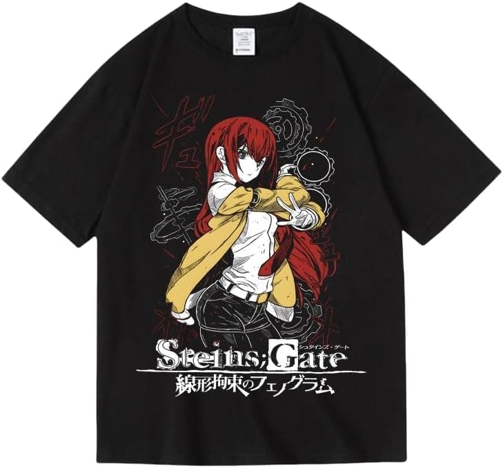 STEINS;GATE シュタインズゲート アニメ Anime 生成り Tシャツ STEINS;GATE シュタインズゲート アニメ Anime 生成り Tシャツ