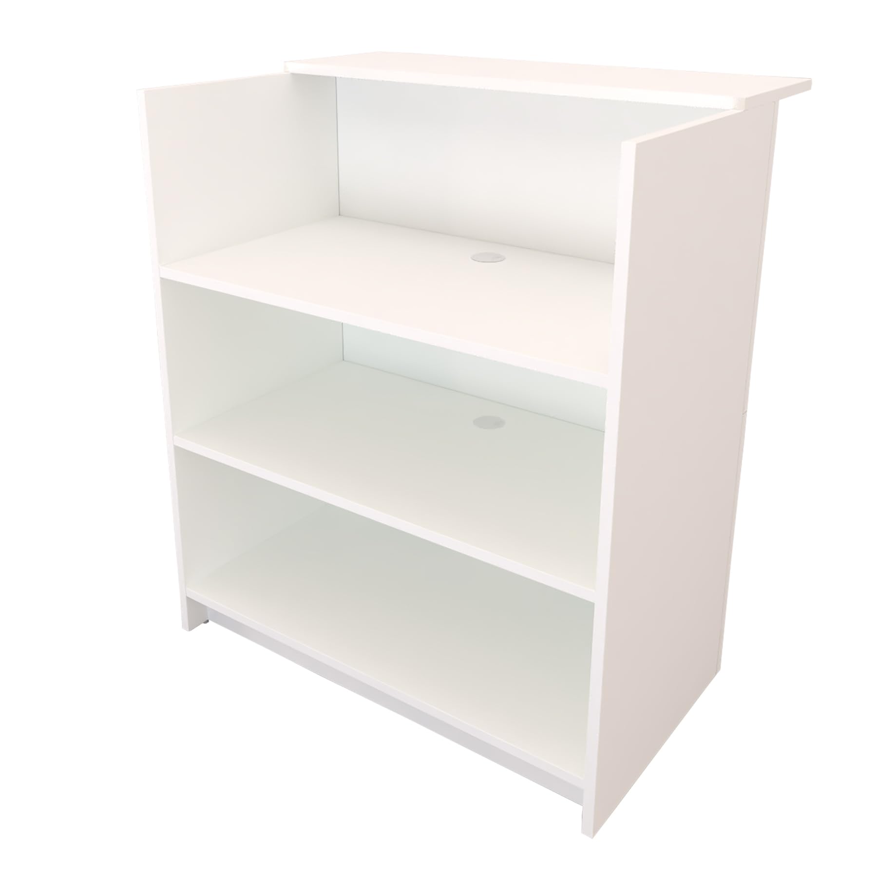 Henor Comptoir TIRÓN. 100 x 50/65 x 107 cm. Bois avec Table intérieure. Idéal pour l’Accueil de Bureau. l’Attention. la Boutique. Le Commerce. Blanc Mat