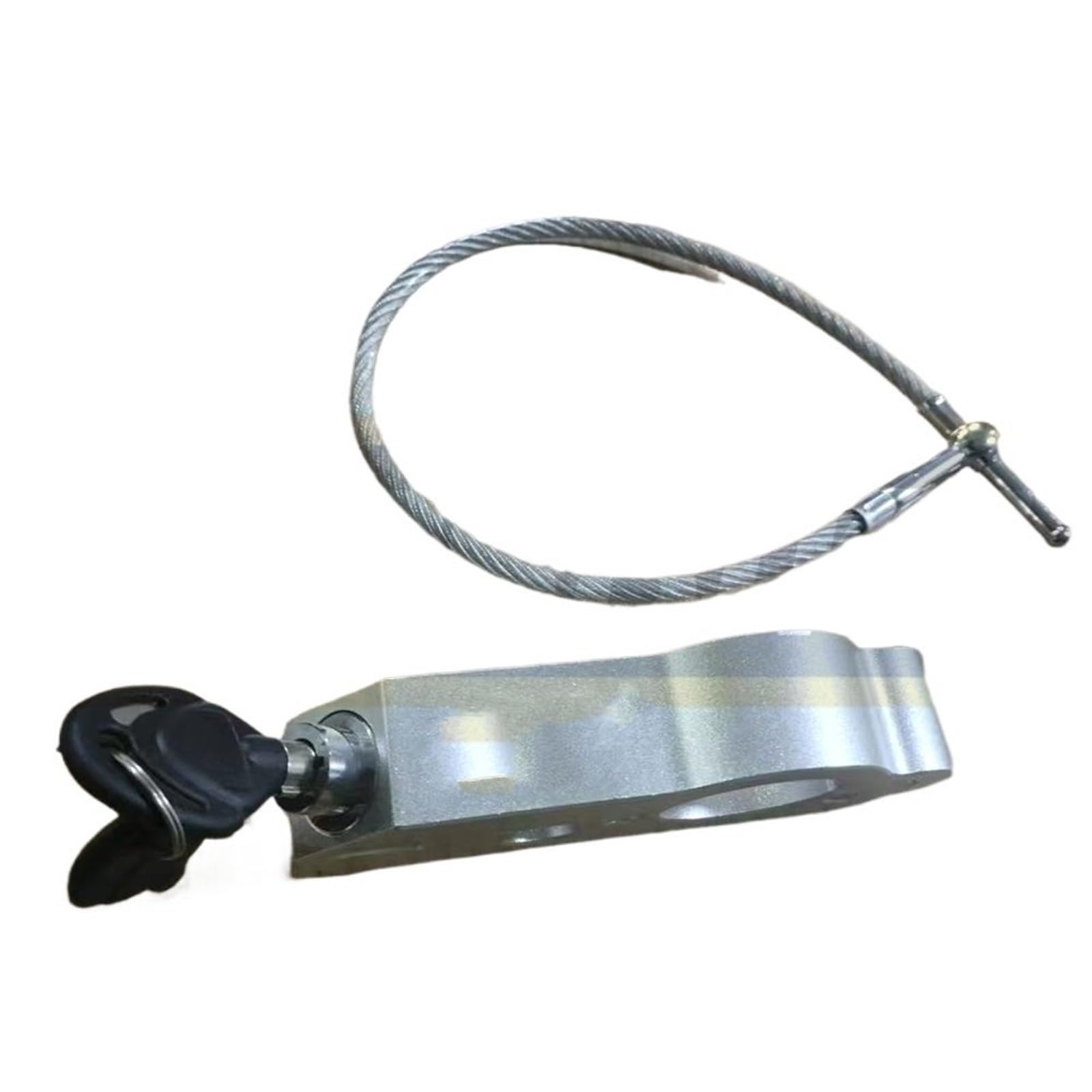 Motorcycle Handlebar Lock 1pc Motorcycle Helmet Lock Handlebar Brake Anti-Theft Grip Motorbike Lock Security(Silver)
