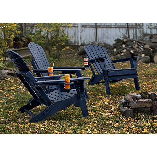 Funberry Plastic Adirondack Chairs,Folding Adirondack Chairs,Adjustable Backrest Adirondack Chair,Fire Pit Chairs,Resin Adirondack Chairs With Cup Holder,Composite Adirondack Chairs #TOP1