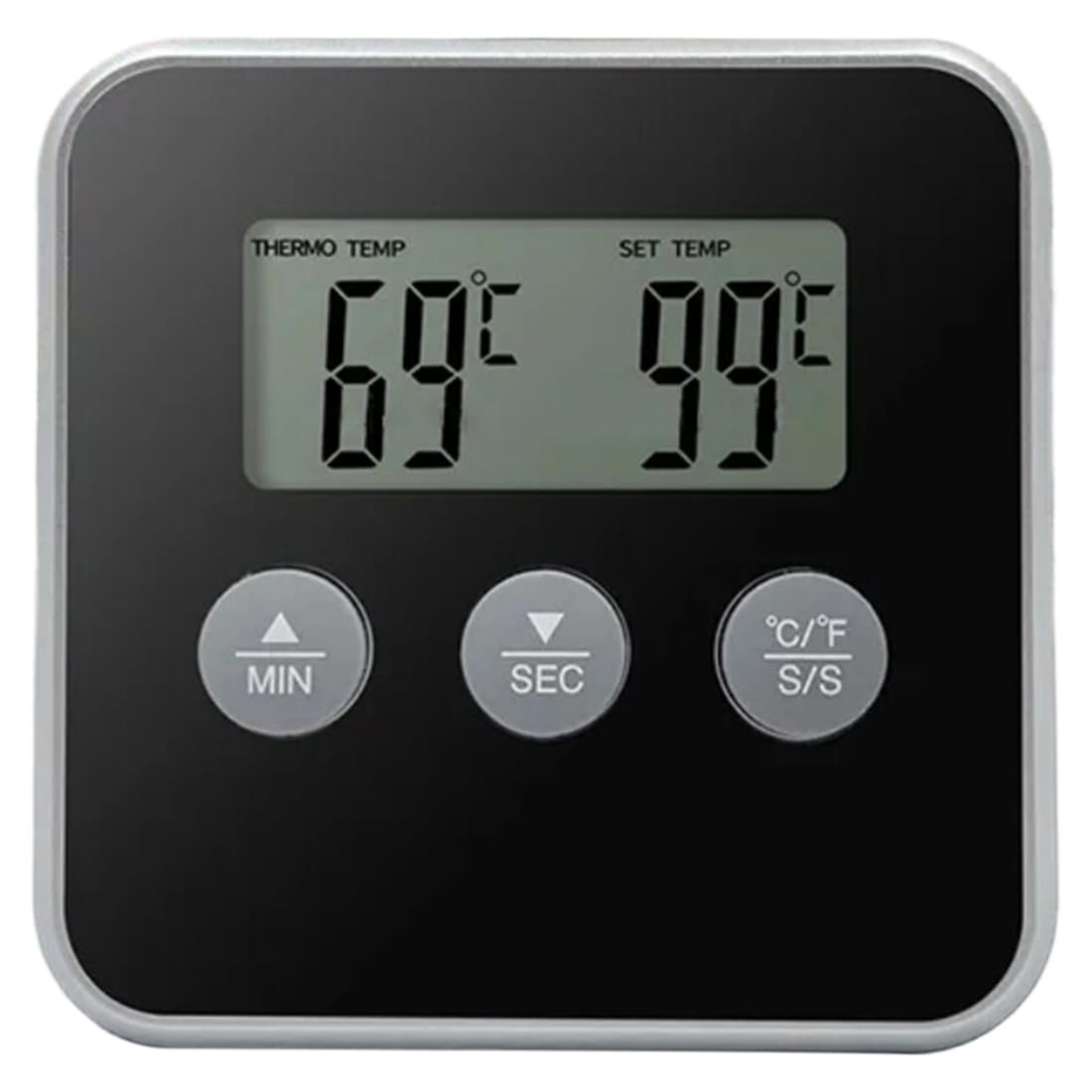 Hndhbfgrt Digital Display LCD Food Meat Thermometer Oven BBQ Timer Baking with Remote Probe