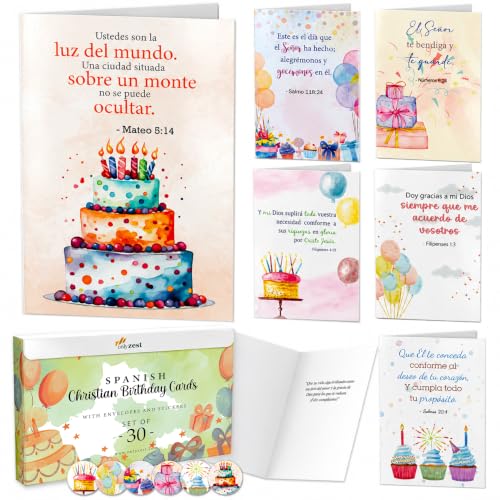 Only Zest Spanish Religious Birthday Cards image