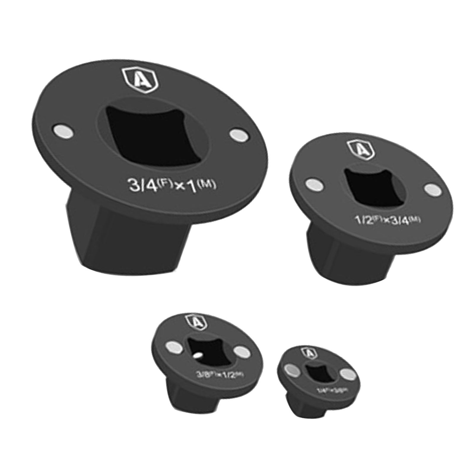 Candeon Low Profile Impact Socket Adapter Set, 4pc Magnetic Socket Adapters Drive Ratchet Adapter Set for Tight Spaces 3/4" to 1", 1/2" to 3/4", 1/2" to 3/8", 1/4" to 3/8"