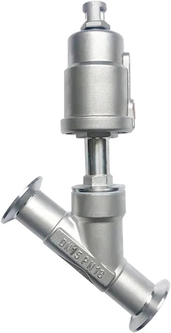 DN15 Stainless Steel Pneumatic Quick-Install Angle Seat Valve Normally Closed Seat Valve PTFE Sealing(Closed_Double Acting)