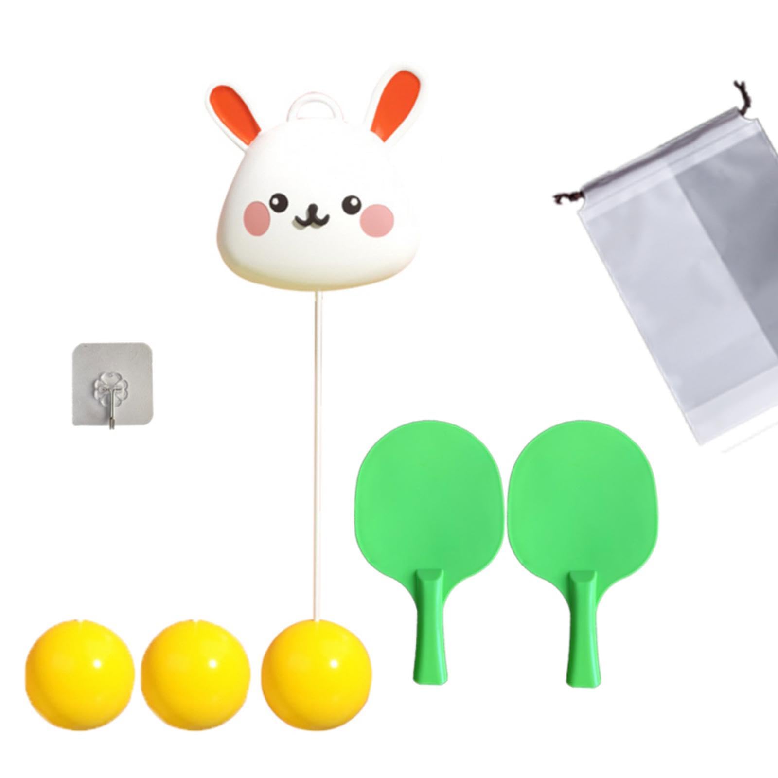 Aihosier Hanging Table Tennis Trainer,Retractable Parent Child Table Tennis,Adjustable Height Children's Table Tennis,(Table Tennis Racket+Table Tennis Ball+Hook+Portable Storage Bag)