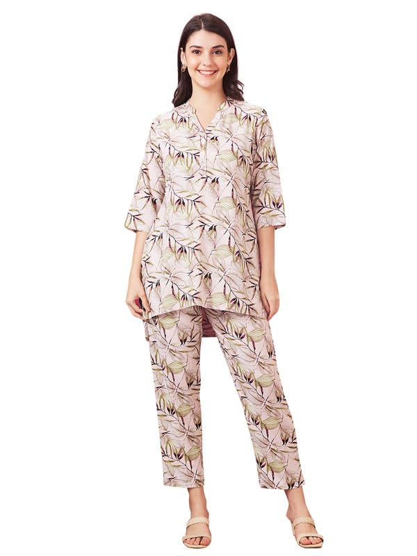 Image of AV2 Women Rayon Printed Top & Pajama Set 2427