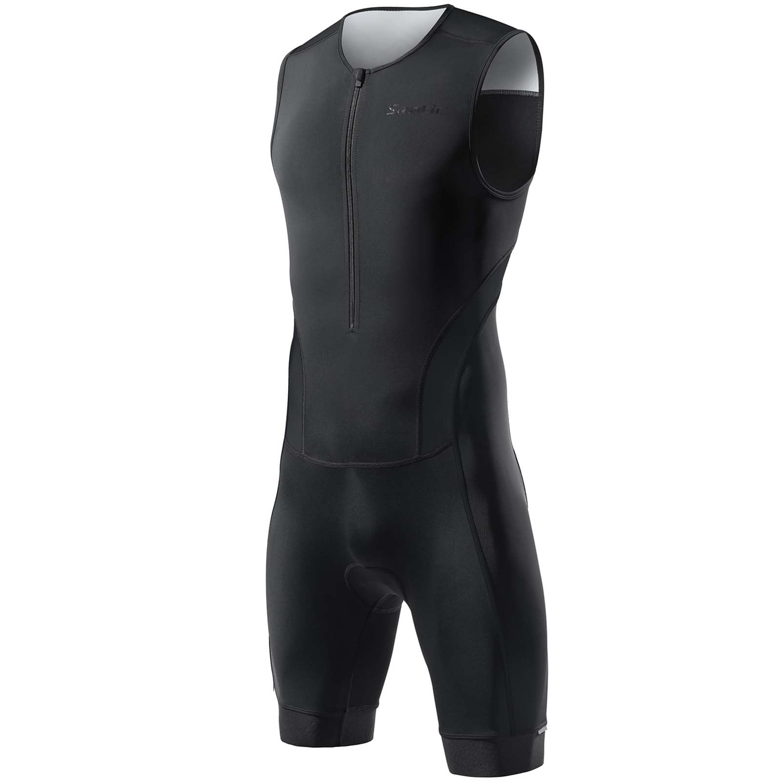 Santic Traje de triatlón para hombre acolchado de una pieza sin mangas Pro Triatlón Racing Trisuit de manga corta Ciclismo Traje para Ciclismo Natación Correr
