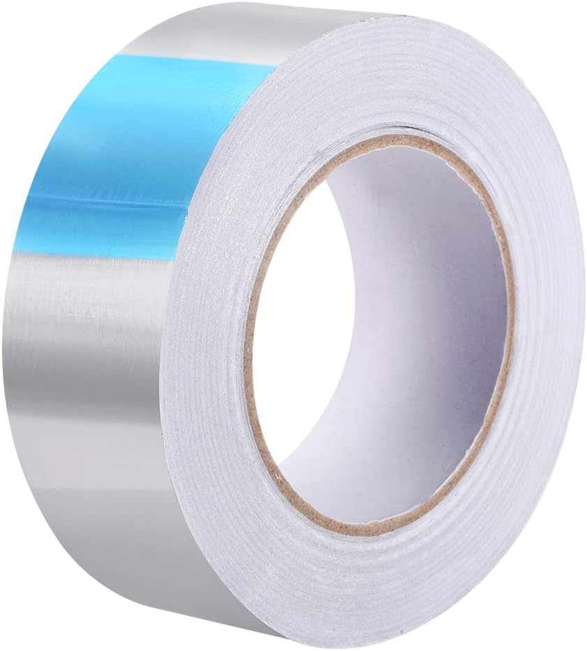 uxcell Heat Resistant Tape - High Temperature Heat Transfer Tape Aluminum Foil Adhesive Tape 60mm x 50m(164ft)