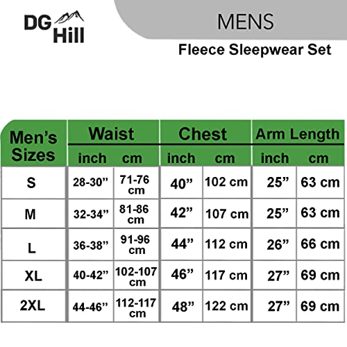 Dg Hill (2 Piece Fleece Lightweight Men's Pajama Set Plaid Loungewear Pjs, Long Sleeve Henley Shirt With Pajama Pants #TOP5