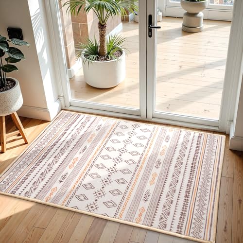Tapete Boho Terrug Beige y Naranja 2x3 pies miniatura 1