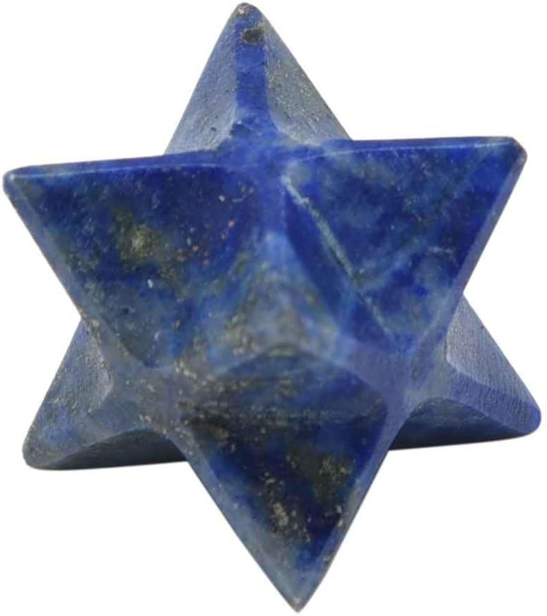 Reiki Gemstone Lapis Lazuli 8 Point Star Merkaba 20 to 25 mm Approx Set of 10 Pcs