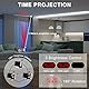 Exmate Projektionswecker, Digital Wecker mit Projektion, USB-Ladeanschluss, 7.5’’ großes Spiegel-LED-Spiegelbildschirm, Snooze Dual-Alarm, Einstellbare Helligkeit (Weiß mit Adapter)