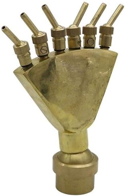 Gardening Watering System Tools With Valve Garden Landscape Pond Sprinklers Brass Adjustable 1.5" Phoenix Tail Shaped Fountains Spray Head Scattering Nozzles (Color : 1.5 inch)