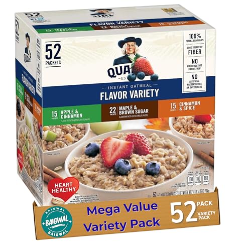 Instant Oatmeal Variety Pack, 1.51 Ounces, 52 Count