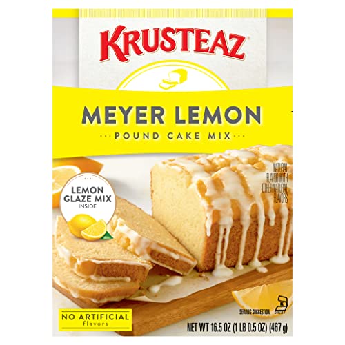 Krusteaz Meyer Lemon Pound Cake Mix with Delicious Lemon Glaze Topping