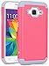 Core Prime Case, LK [Shock Absorption] Hybrid Dual Layer Armor Defender Protective Case Cover for Samsung Galaxy Core Prime (Rose Pink)