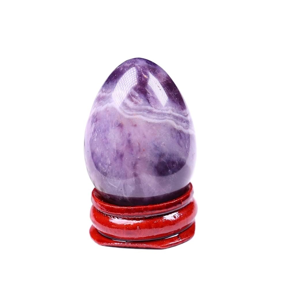 XCTXOKPVM 1pcs Crystal Egg Crystal Jewelry Quartz Magic Sphere Home Decor Ore Gift (Color : Dream Amethyst)