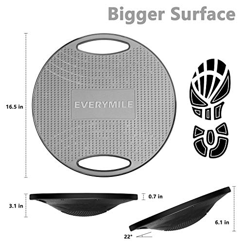Image of Wobble Balance Board, Exercise Balance Stability Trainer Portable Balance Board with Handle for Workout Core Trainer Physical Therapy & Gym No-Skid Surface