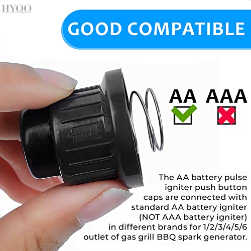 Igniter for Gas Oven Replacement Switch - AA Battery Switch Push Button Switch for Propane Gas Fire Pit Igniter - Switch Button Caps for Barbecue Grill - Sparker Igniter Electronic Ignition Button - Thumbnail 2