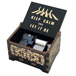 Micteney Boîte à musique Beatles, cadeau pour homme/enfant, boîte à musique sur le thème des Beatles Let it be, mécanisme en bois (Beatles) - Les Beatles, Paul McCartney, John Lennon, RIngo Starr, George Harrison