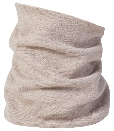 Enter the Complex® Weicher Merino Schlauchschal, Loop Schal, Damen und Herren, Halswärmer, 100% Merino Wolle, Atmungsaktiv, Beige