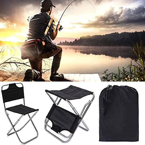 Lemall Lightweight Portable Folding Travel Chair, Camping Stool Chair Breathable Fabric Portable Folding Camping Chair Small Backrest Fishing Chair For Picnic, Travel, Hiking, Fishing #TOP4