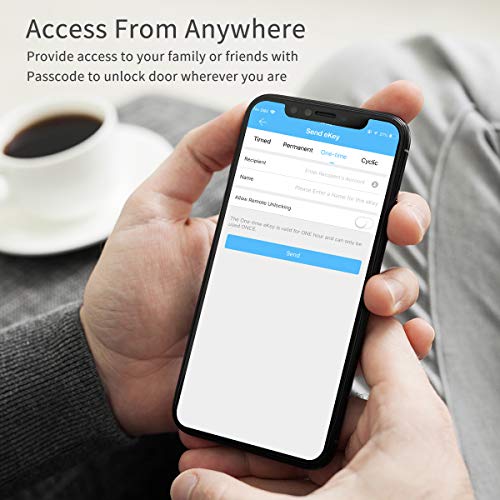 [Newest]Smart Lock, NexTrend Smart Electronic Door Lock with Bluetooth Keyless, Touchscreen, Mechanical Keys Enabled Auto Lock Alarm Technology for Home, Hotel, Apartment, Silver - Thumbnail 6