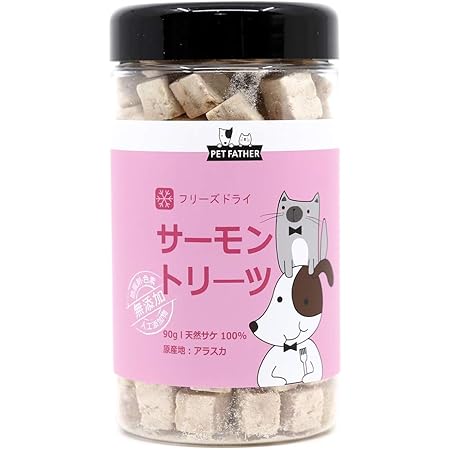 Amazon Pet Father 猫用 おやつ フリーズドライ サーモン トリ ツ 90g 猫犬兼用 Pet Father お菓子 スナック 通販