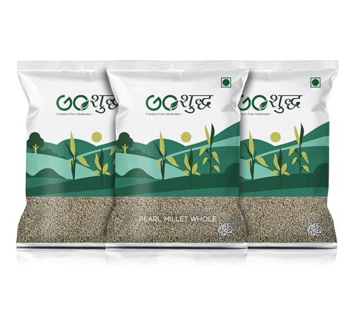 Goshudh Whole Pearl Millet (Bajra Sabut) 1500g (500g Each Pack of 3) | No Added Preservatives