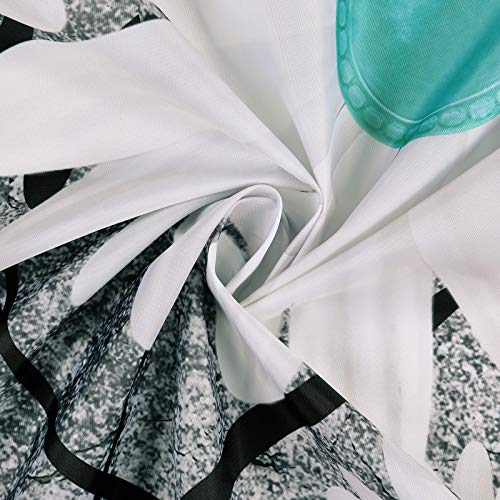 Ikfashoni Floral Butterfly Shower Curtain White Daisy Shower Curtain For Bathroom Farmhouse Rustic Bathroom Curtain With 12 Hooks, Fabric Flower Bathroom Shower Curtains, 69" X 70" Grey #TOP4