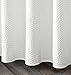 Gibelle Extra Long Shower Curtain 72 x 84, Tall 3D Embossed Textured White Fabric Shower Curtain, Modern Farmhouse Chic Soft Cloth Bathroom Curtains Shower Set with Hooks