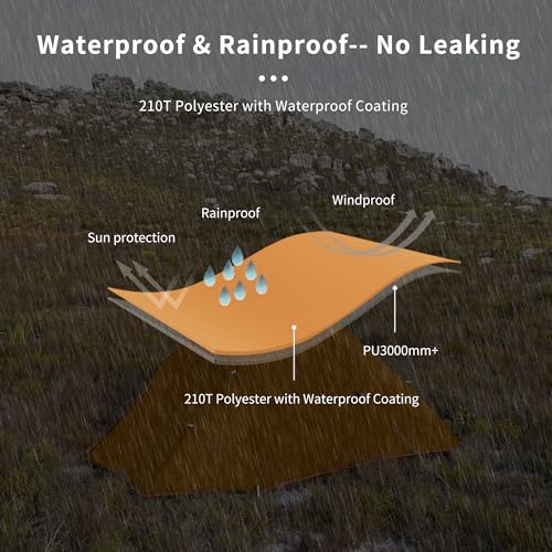 Naturehike Upgraded Cloud Up 3 Person Tent Lightweight Backpacking Tent for Camping Hiking,Waterproof Backpacking Tent with Footprint,Free Standing Dome Tent image 2