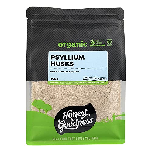 Honest to Goodness, Organic Psyllium Husks, 400 grams - 100% natural and pure fiber, easy to incorporate. A great addition to a regular healthy diet.