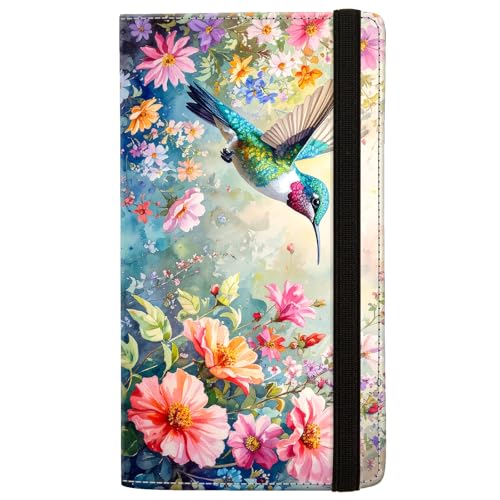 Image of checkbook cover,Checkbook Cover for Duplicate Checks,RFID Checkbook Register Cute Wallet women Men Credit Card Holder (hummingbird)
