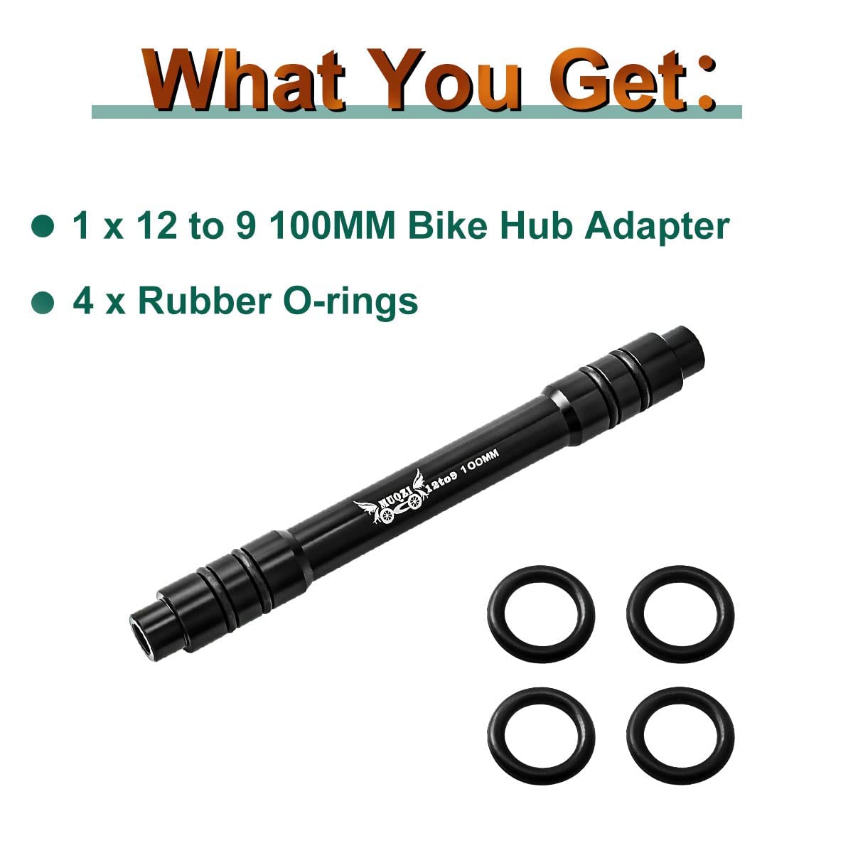 Adattatore per ASSE da Bicicletta MTB 12/15 mm a 9 mm sgancio rapido Adattatore di conversione 100/135/142/148 mm per Bicicletta Anteriore mozzo Ruota QR Adattatore