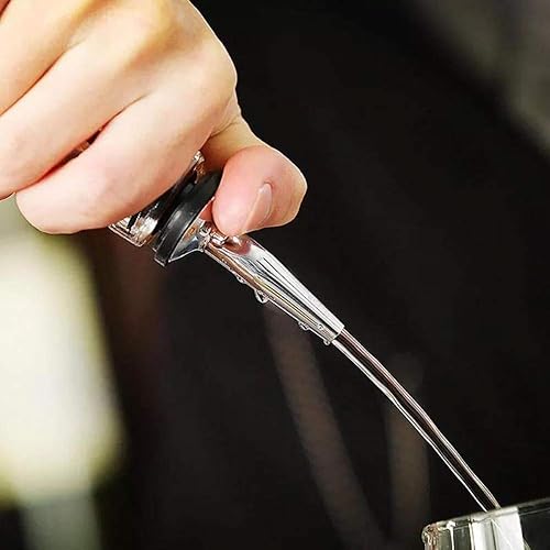 Miniatura 5 de 48 piezas de boquilla de acero inoxidable para botellas clásicas, vertedores de licor de boquilla cónica con tapas de goma para botella de 1