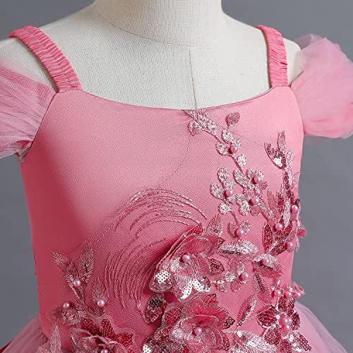 NNJXD Girl Embroidery Strapless Shoulder Lace Princess Pageant Dress Prom Ball Gown4