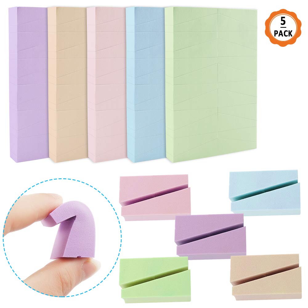 Dadabig 120Pcs Makeup Wedges Sponge, Triangle Shape Make Up Wedges Cosmetic Makeup Sponge Nail Art Sponges Puff Foundation for Powder Cream Liquid