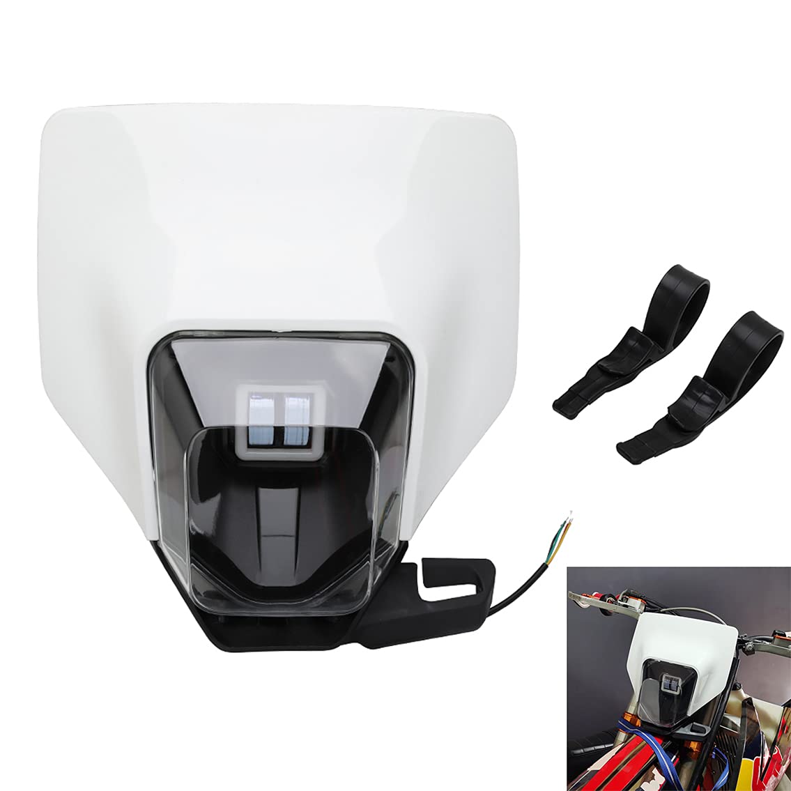 Dirt Bike Headlight Universal Headlight Kit Motorcycle Head Lamp For TC TE TX FC FE FX CRF KLX YZ WR