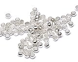 Größe: 2 mm. Beads Unlimited Quetschperlen aus Metall, versilbert, 2 mm, 100 Stück