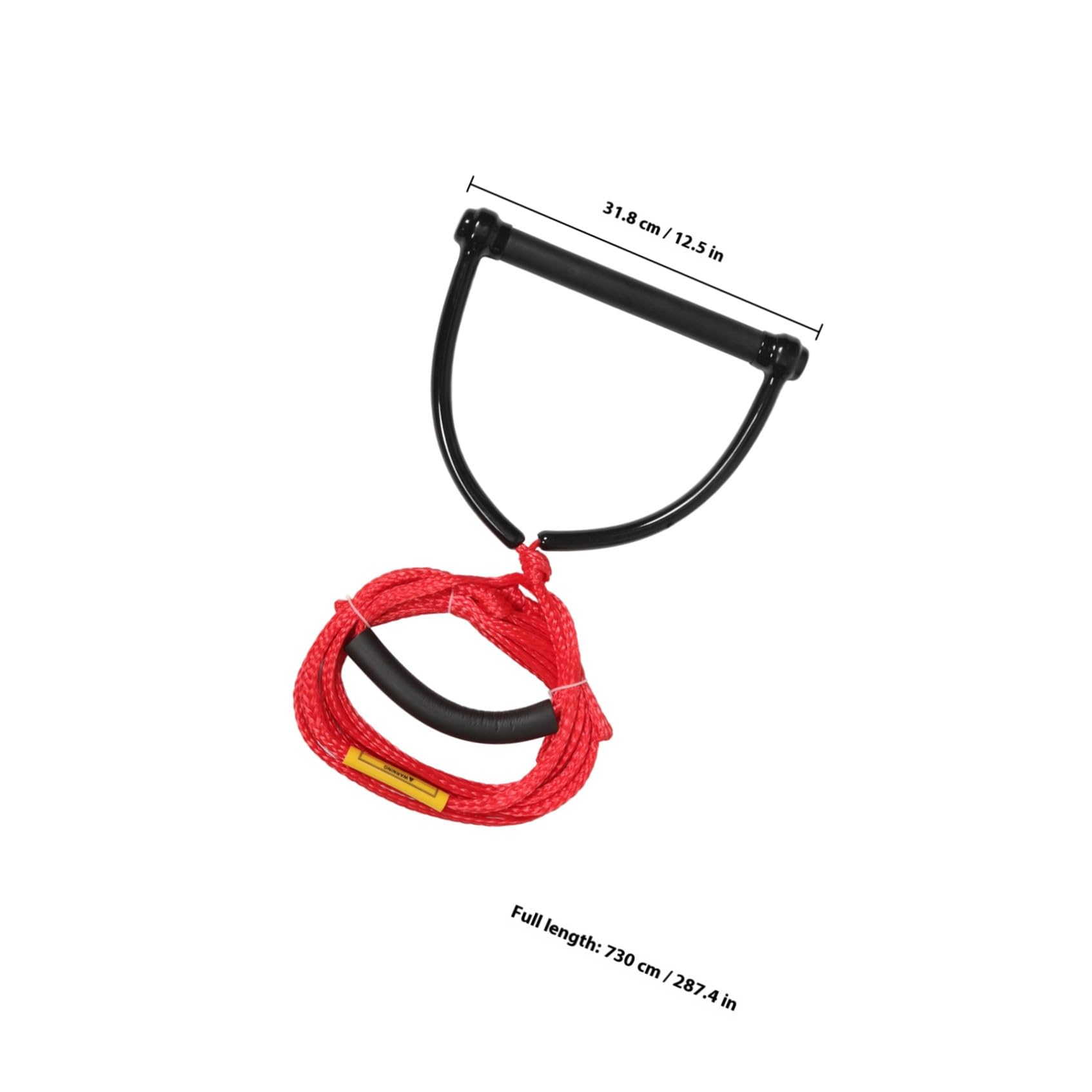 Hemobllo Corda per Sci Nautico Impugnatura Comoda Resistente all Abrasione in Pp, Corda Portatile per Wakeboarding e Tubing Rossa
