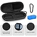 Case for KardiaMobile 1L 6L Personal EKG Monitor, Hard Travel Carrying Case for AliveCor Kardia Heart Monitor EKG/ECG, Heart Rate Monitor Holder Storage Organizer with Pill Box & Carabiner Clip-Black